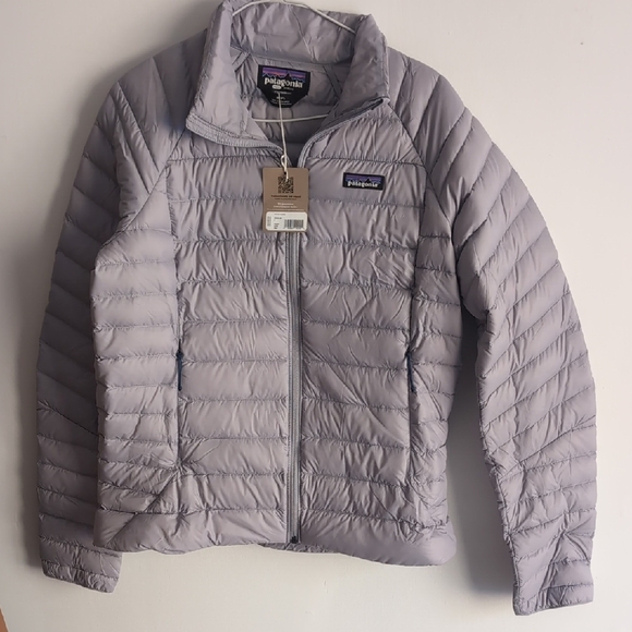 Patagonia Jackets & Blazers - Patagonia Light Gray Quilted Puffer Sweater Jacket